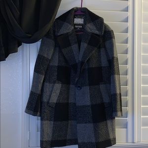 Women’s Plaid Wool Blend Coat